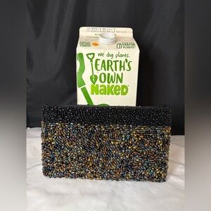 Metallic Beaded Clutch Bag